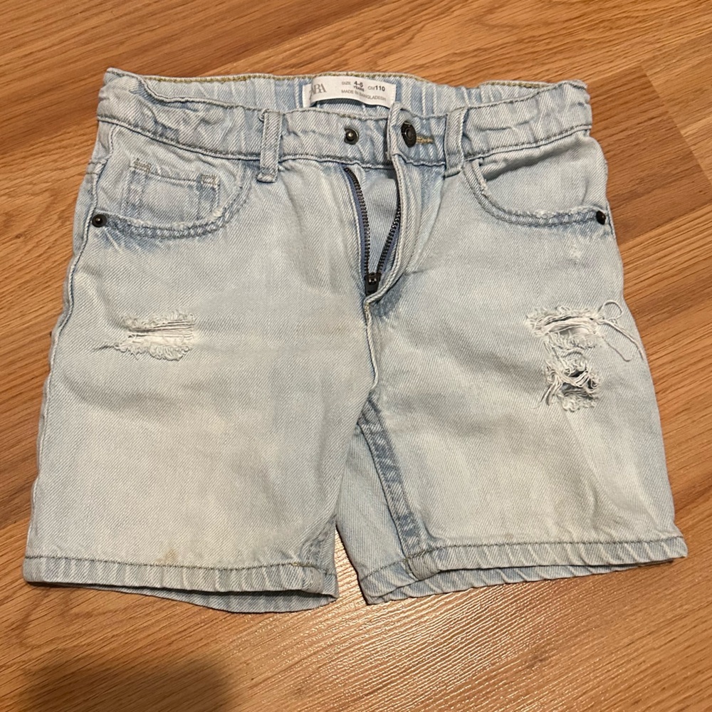 Zara Light Blue Denim Shorts